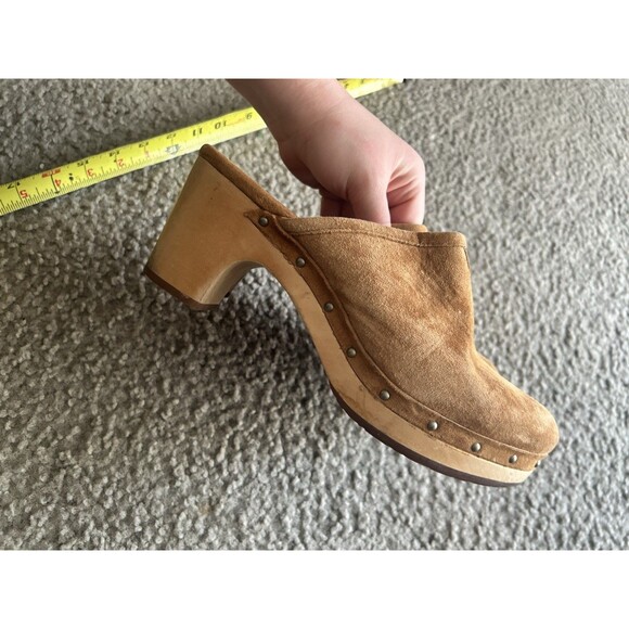 UGG Australia Womens Brown Abbie SN5772 Leather Slip On Clogs Size USA 8 Mule - Picture 4 of 10